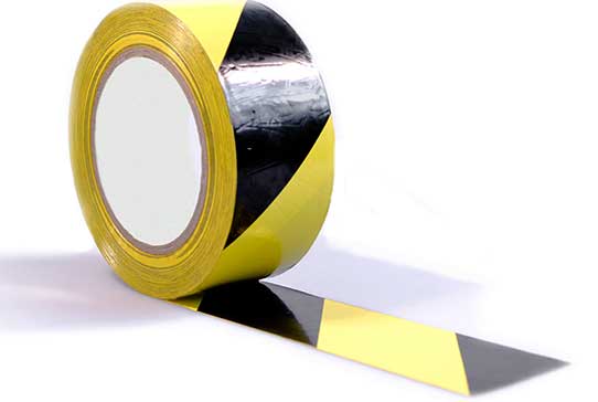 6 Cintas Delimitadora de Área Pack Rollos - Amarilla/Negra 50mm x 30mt image 1